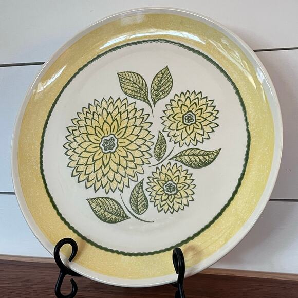 PON11 by Andre Ponche 12" Chop Plate Platter Rare Marigold Floral - Picture 2 of 9